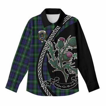 Forbes Family Crest Tartan Women Casual Shirt Alba Thistle Inspired - Tartan Vibes Clothing