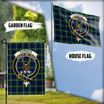 Forbes Modern Tartan Flag with Family Crest