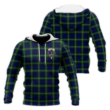 Forbes Modern Tartan Knitted Hoodie with Family Crest