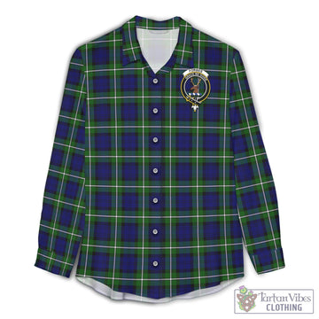 Forbes Modern Tartan Womens Casual Shirt with Family Crest