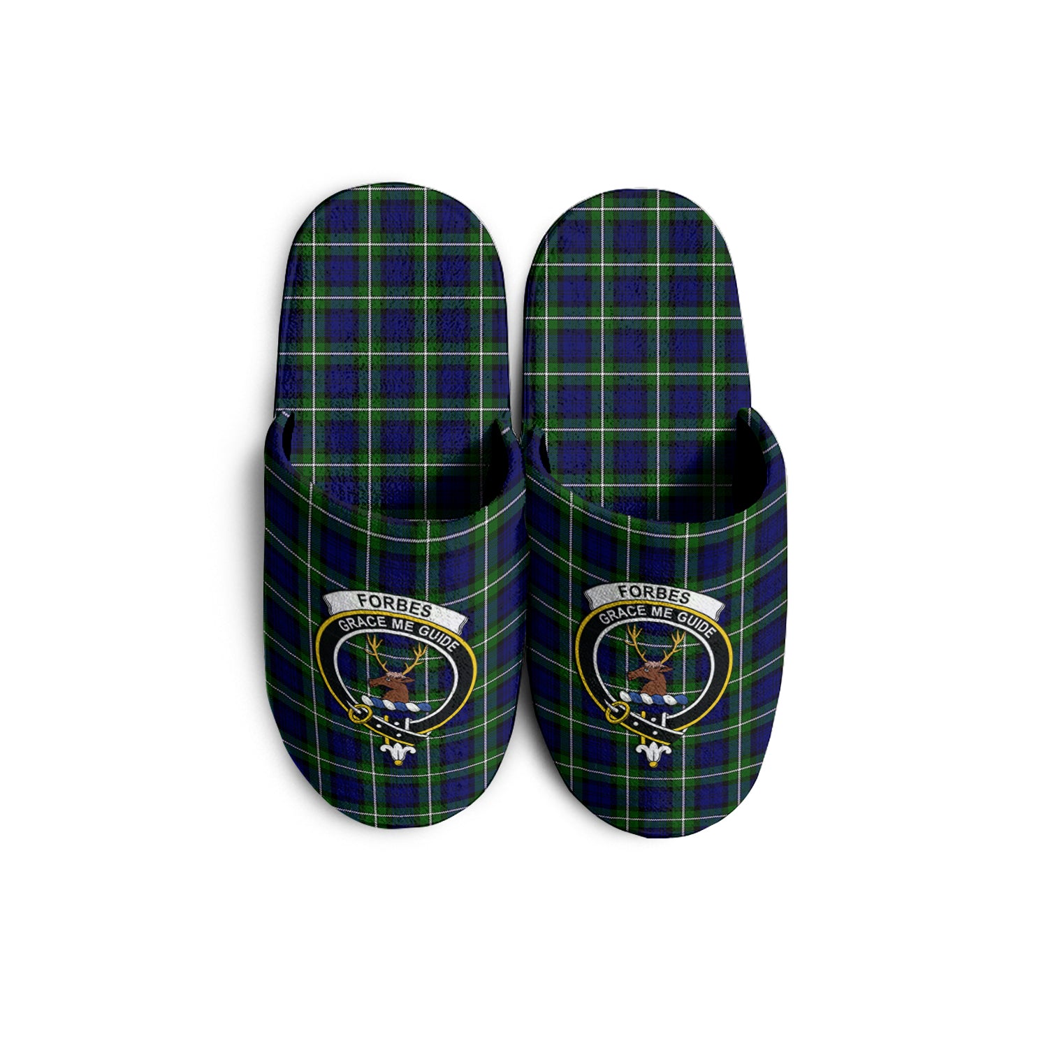 Forbes Modern Tartan Home Slippers with Family Crest - Tartanvibesclothing