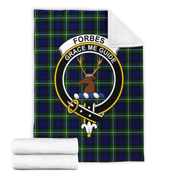 Forbes Modern Tartan Blanket with Family Crest