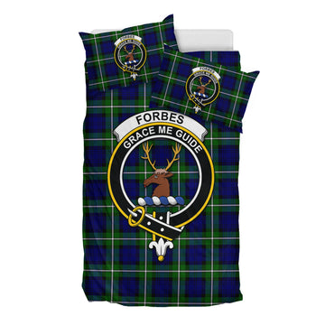 Forbes Modern Tartan Bedding Set with Family Crest