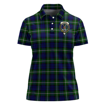 Forbes Modern Tartan Polo Shirt with Family Crest For Women