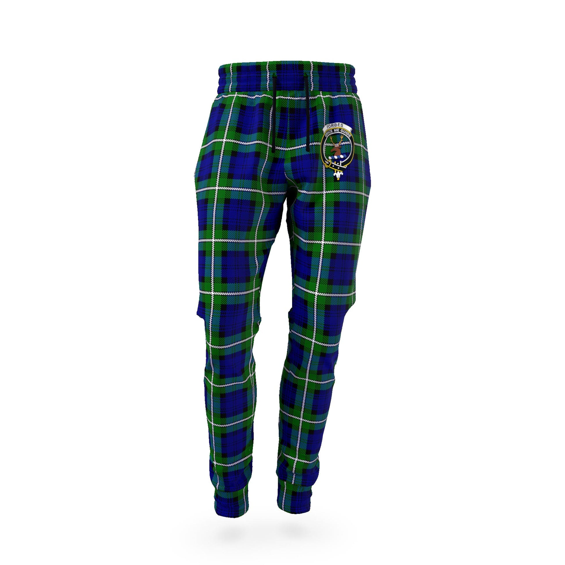Forbes Modern Tartan Joggers Pants with Family Crest - Tartanvibesclothing
