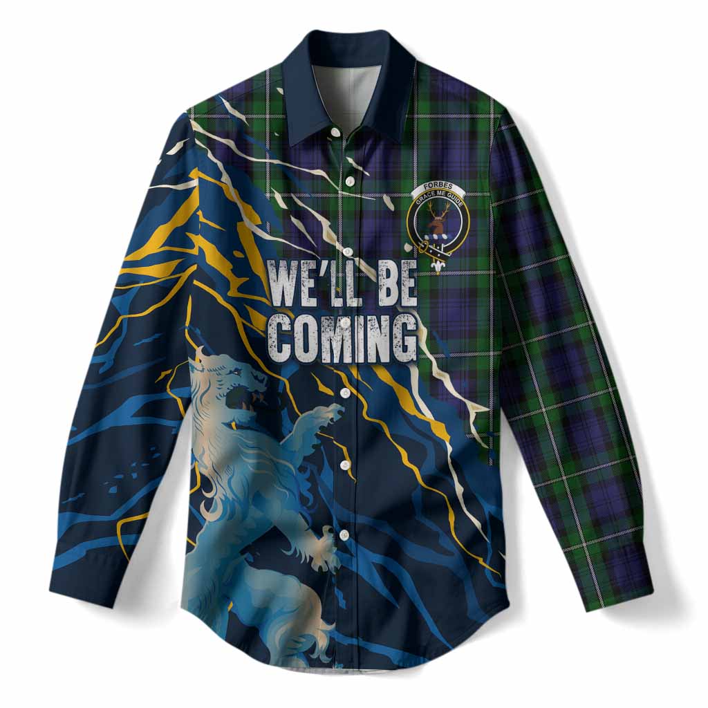 Forbes Scotland Tartan Women Casual Shirt WC2026 Football - We'll Be Coming