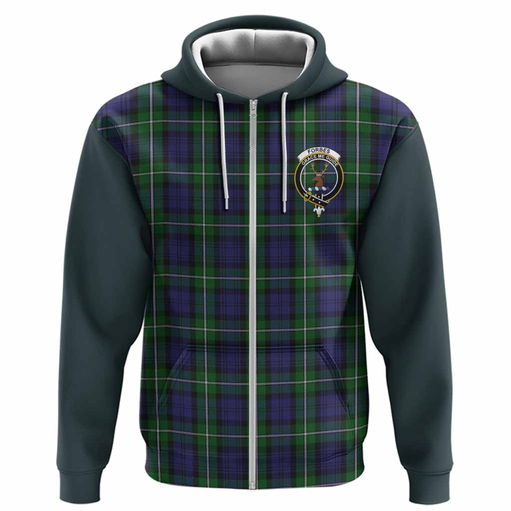 Forbes Tartan Accent Hoodie with Family Crest