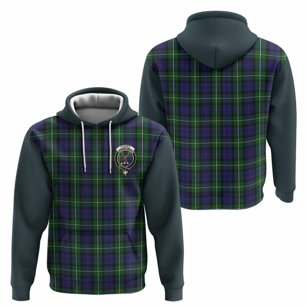 Forbes Tartan Accent Hoodie with Family Crest