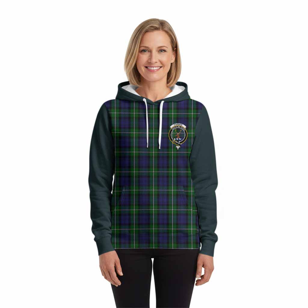 Forbes Tartan Accent Hoodie with Family Crest