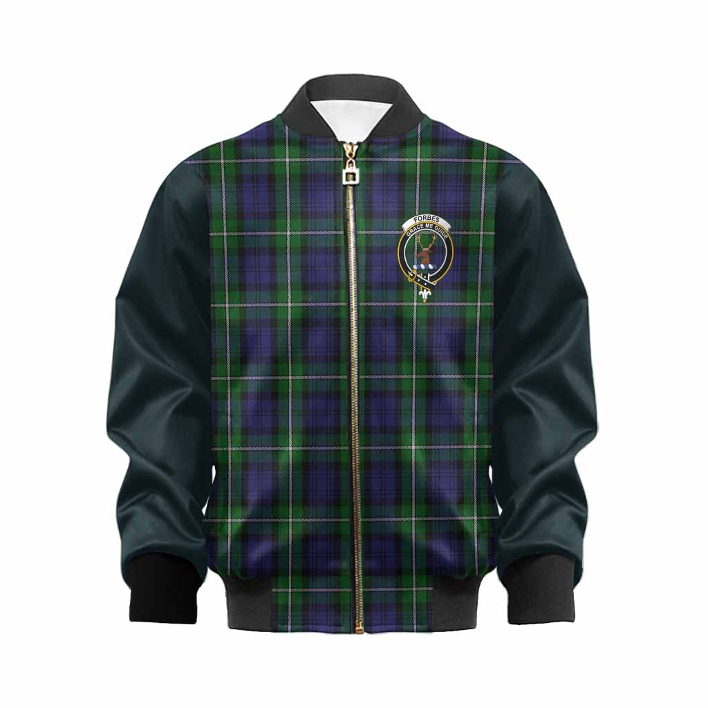 Forbes Tartan Accent Kid Bomber Jacket with Family Crest