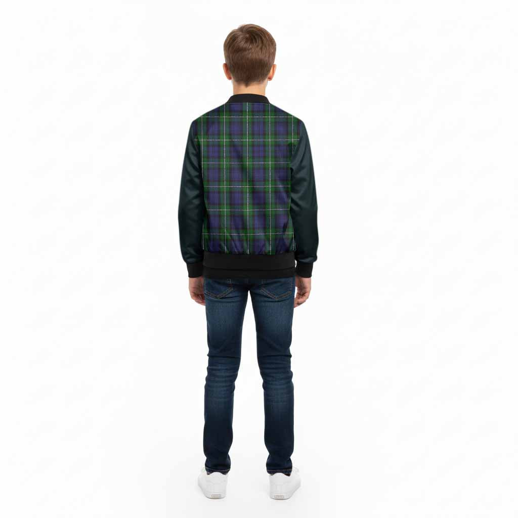 Forbes Tartan Accent Kid Bomber Jacket with Family Crest