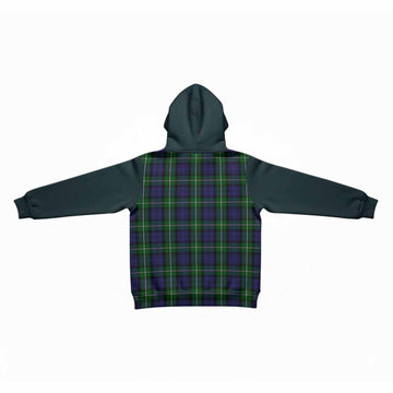Forbes Tartan Accent Kid Hoodie with Family Crest