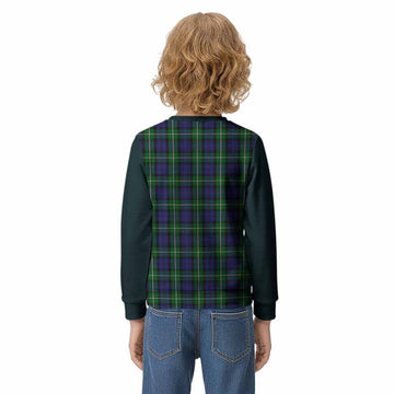 Forbes Tartan Accent Kid Knitted Sweatshirt with Family Crest