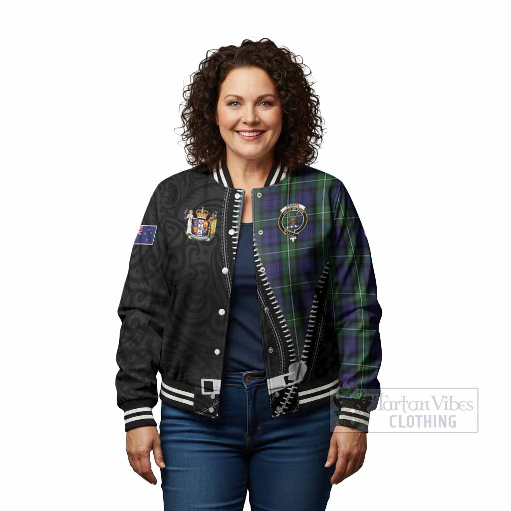 Forbes Tartan Baseball Jacket New Zealand Pattern Unique Zipper Stylized