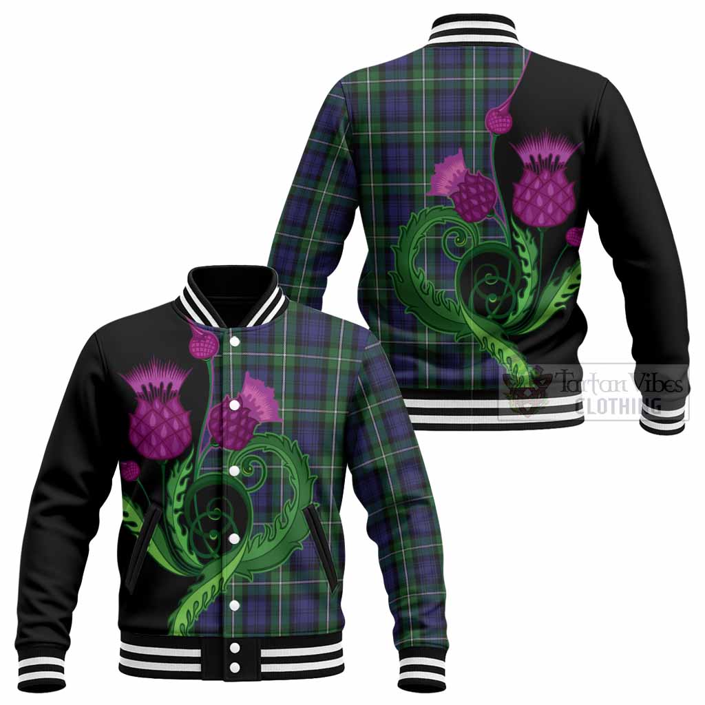 Forbes Tartan Baseball Jacket Traditional Scottish Thistle