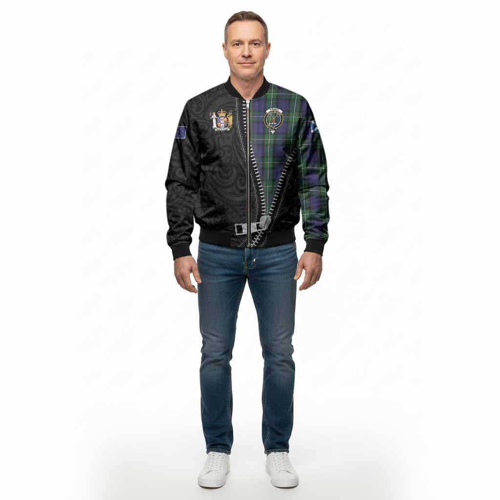 Forbes Tartan Bomber Jacket New Zealand Pattern Unique Zipper Stylized