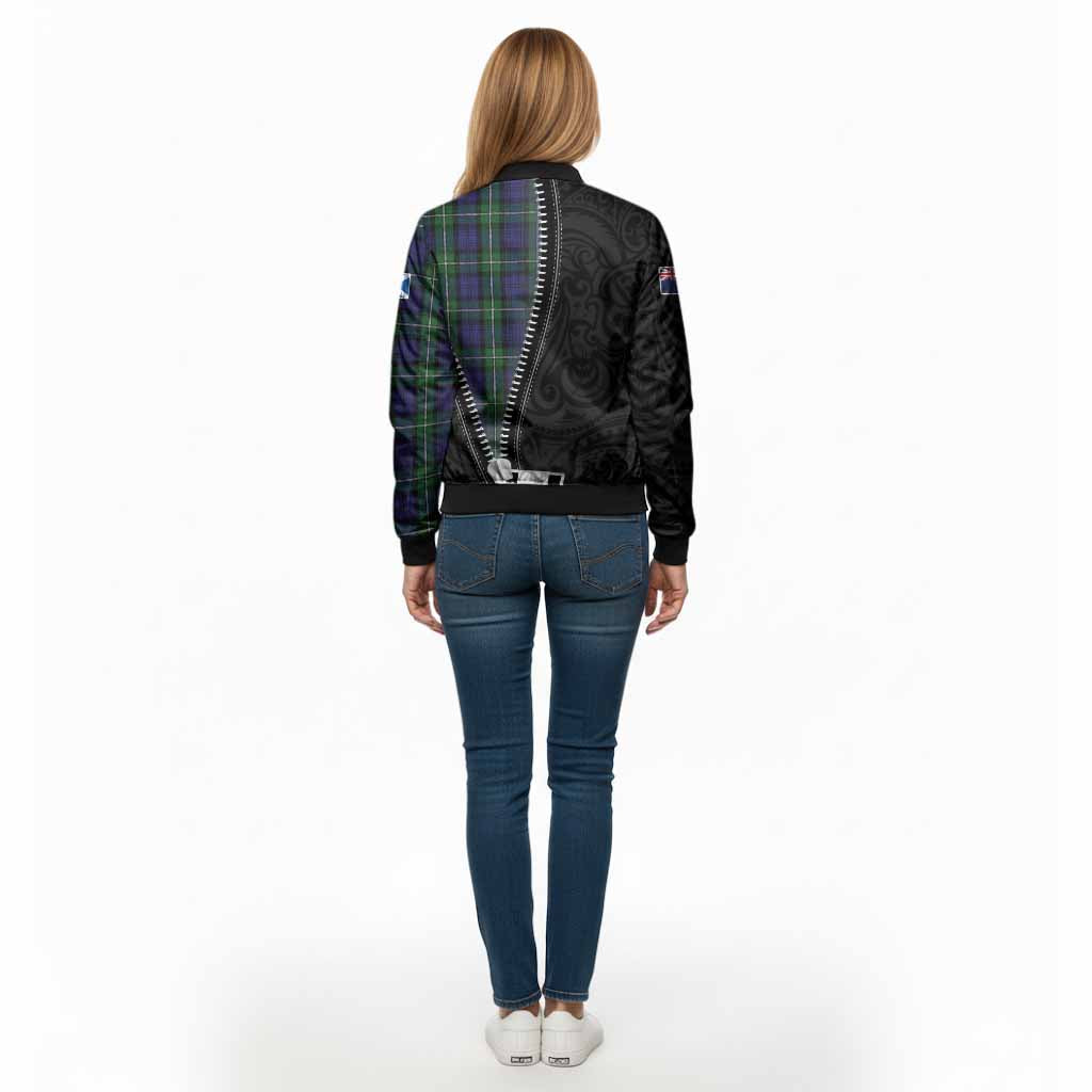 Forbes Tartan Bomber Jacket New Zealand Pattern Unique Zipper Stylized