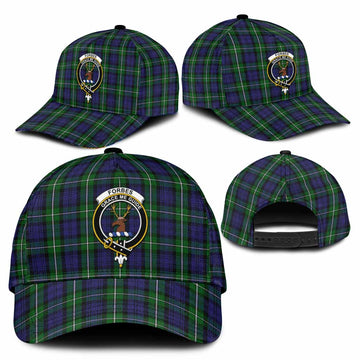 Forbes Tartan Classic Cap with Family Crest