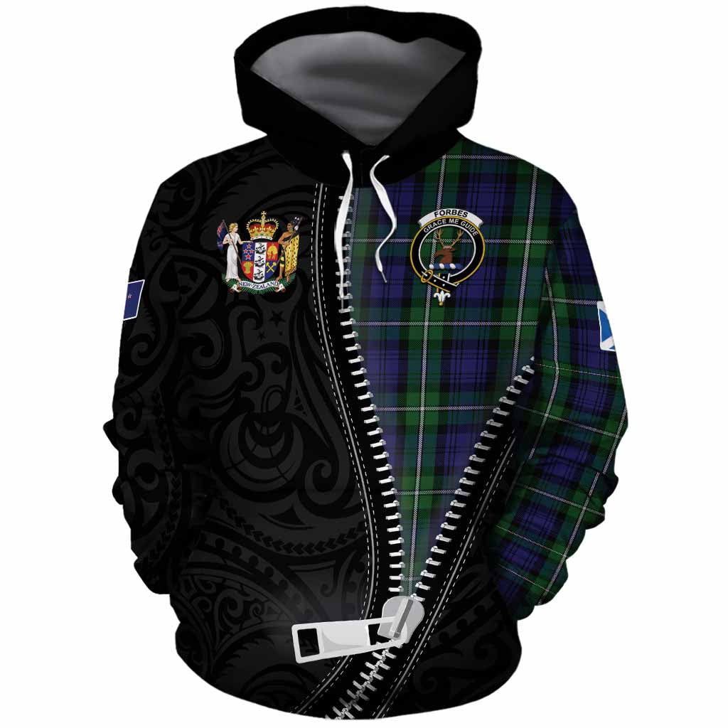 Forbes Tartan Cotton Hoodie New Zealand Pattern Unique Zipper Stylized