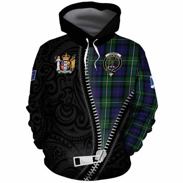 Forbes Tartan Cotton Hoodie New Zealand Pattern Unique Zipper Stylized
