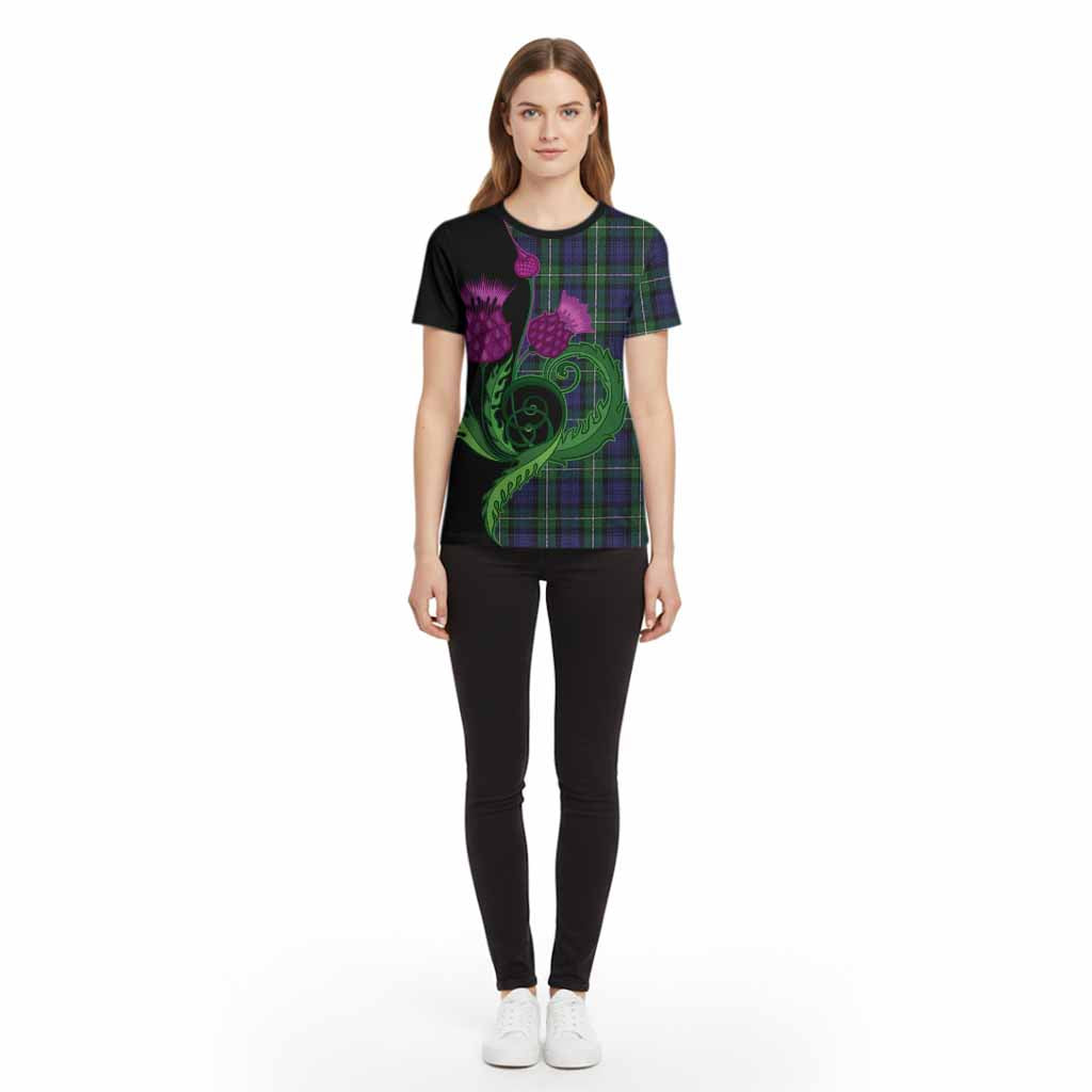 Forbes Tartan Cotton T-shirt Traditional Scottish Thistle