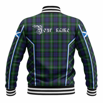 Forbes Tartan Crest Baseball Jacket Scotland Coat of Arm Flag Style