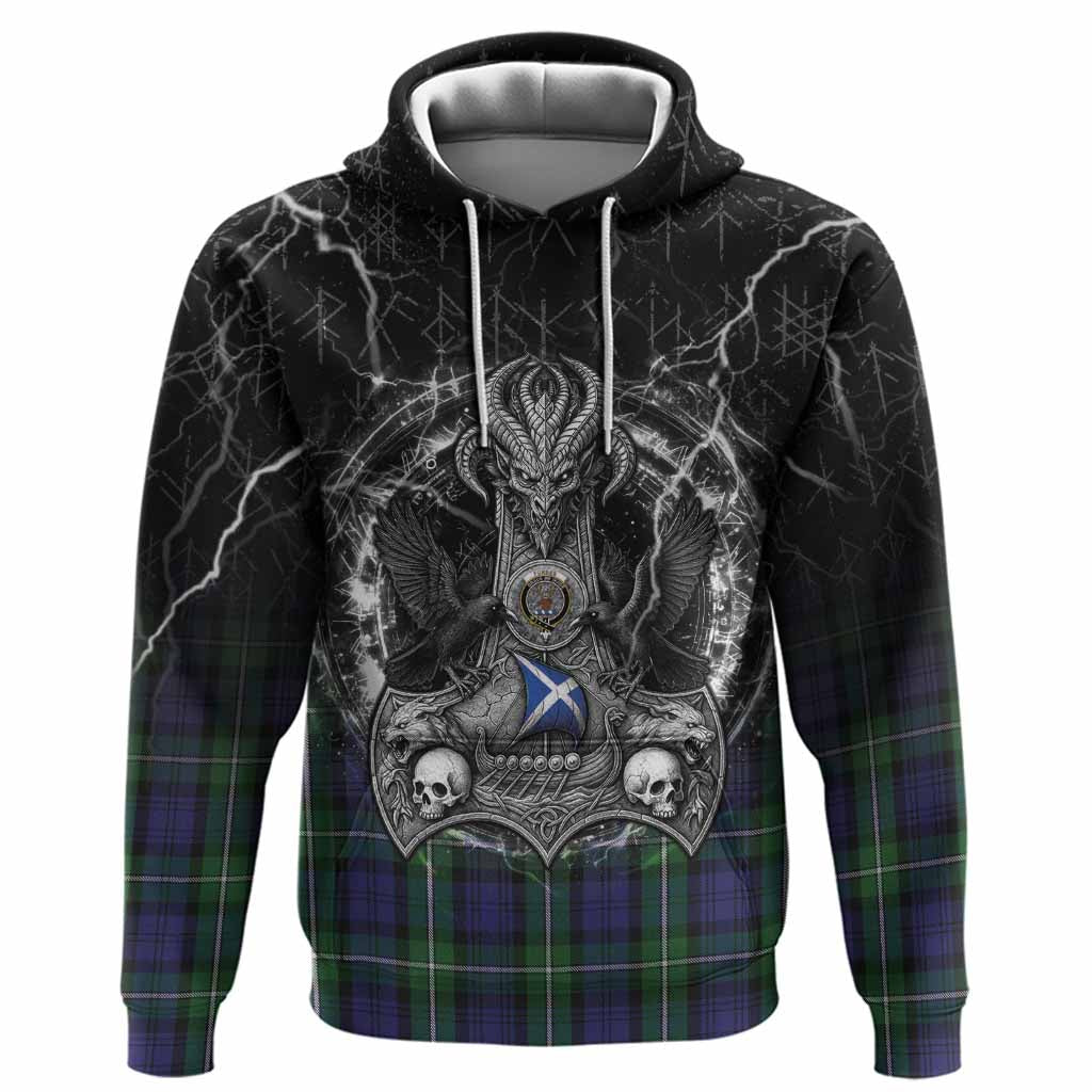 Forbes Tartan Crest Hoodie Celtic Odin's Raven Legacy