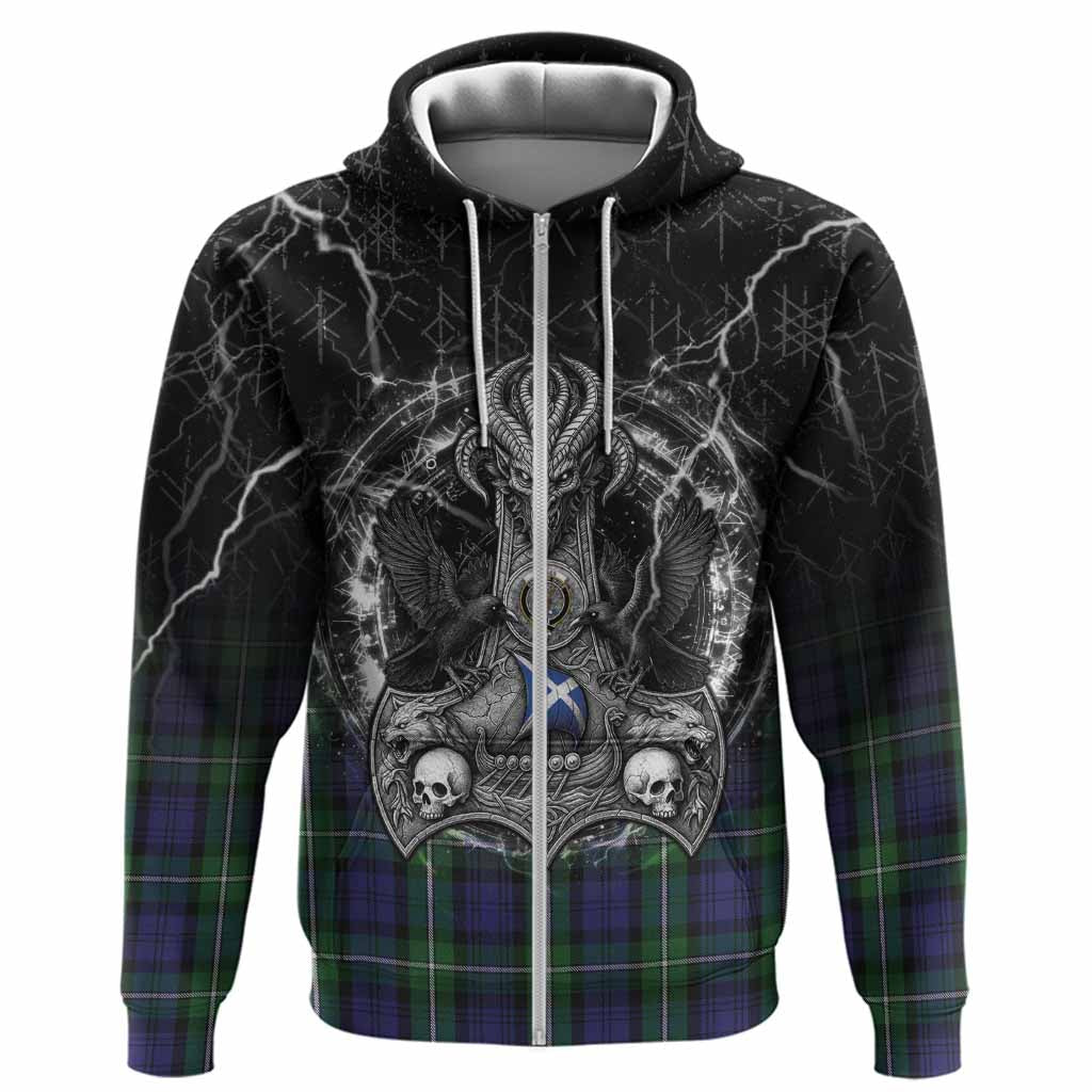 Forbes Tartan Crest Hoodie Celtic Odin's Raven Legacy