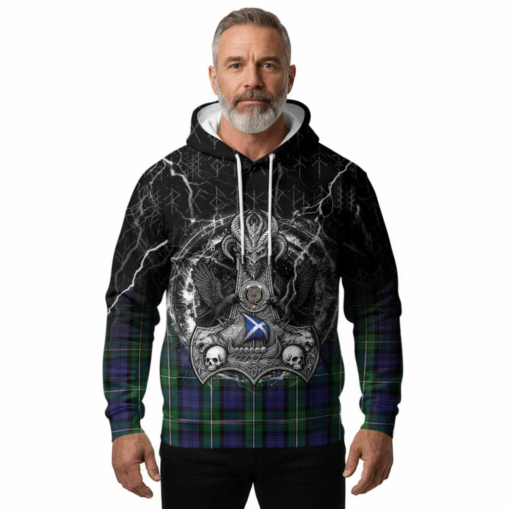 Forbes Tartan Crest Hoodie Celtic Odin's Raven Legacy