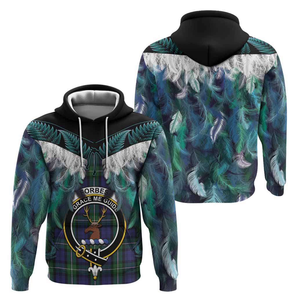 Forbes Tartan Crest Hoodie New Zealand Maori Korowai Cloak