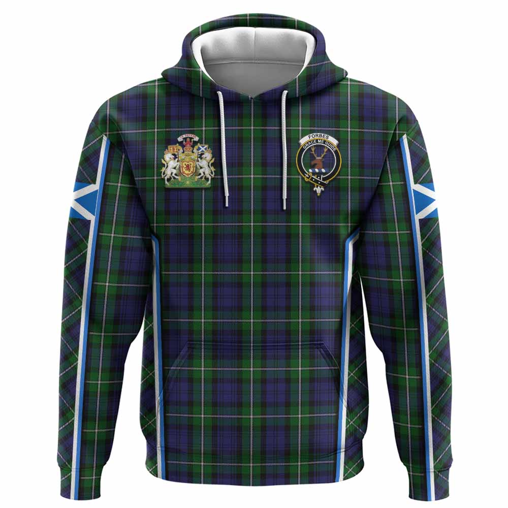 Forbes Tartan Crest Hoodie Scotland Coat of Arm Flag Style - Tartan Vibes Clothing