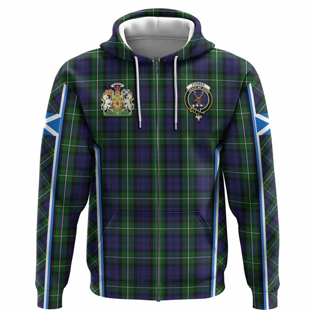 Forbes Tartan Crest Hoodie Scotland Coat of Arm Flag Style - Tartan Vibes Clothing