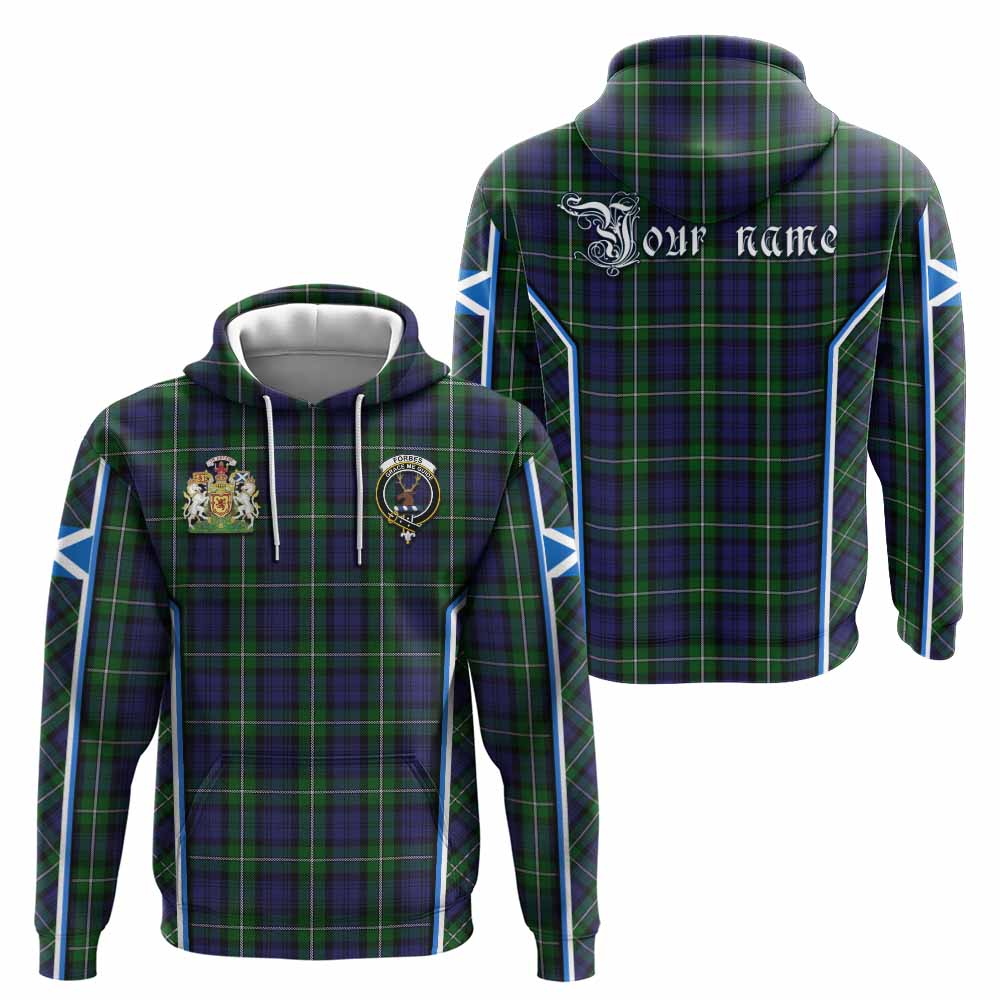 Forbes Tartan Crest Hoodie Scotland Coat of Arm Flag Style - Tartan Vibes Clothing