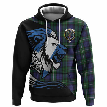 Forbes Tartan Crest Hoodie Scottish Golden Lions Wave Flow