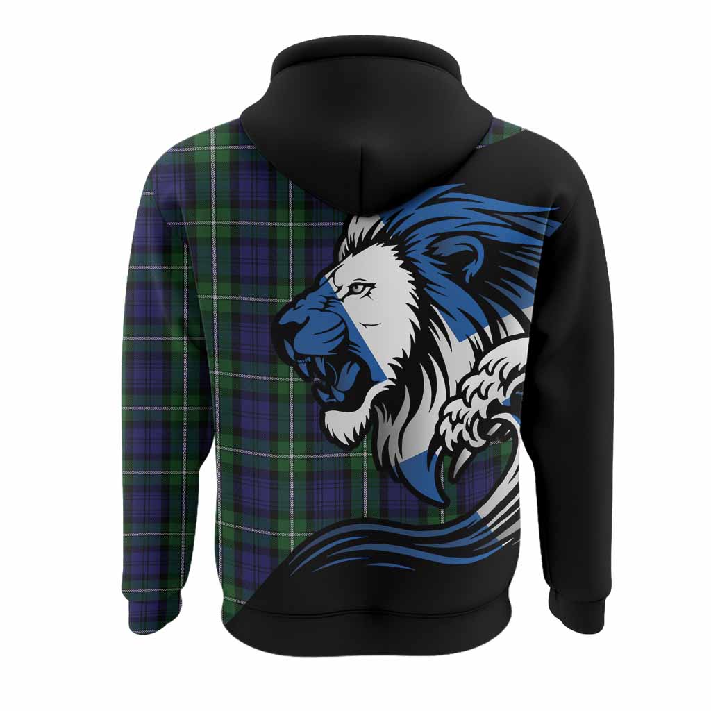 Forbes Tartan Crest Hoodie Scottish Golden Lions Wave Flow