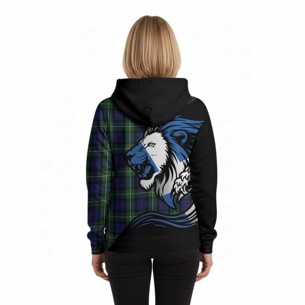 Forbes Tartan Crest Hoodie Scottish Golden Lions Wave Flow