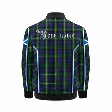Forbes Tartan Crest Kid Bomber Jacket Scotland Coat of Arm Flag Style