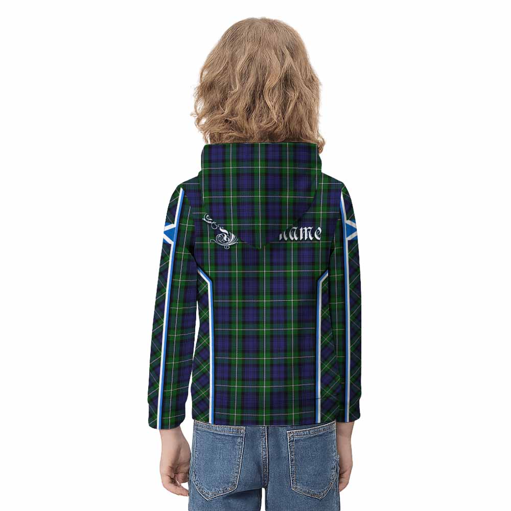 Forbes Tartan Crest Kid Hoodie Scotland Coat of Arm Flag Style - Tartan Vibes Clothing