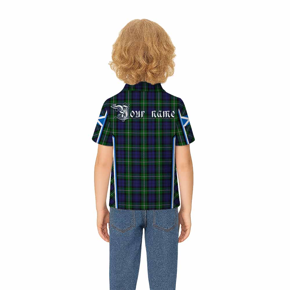 Forbes Tartan Crest Kid Polo Shirt Scotland Coat of Arm Flag Style - Tartan Vibes Clothing