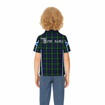 Forbes Tartan Crest Kid Polo Shirt Scotland Coat of Arm Flag Style