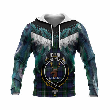 Forbes Tartan Crest Knitted Hoodie New Zealand Maori Korowai Cloak