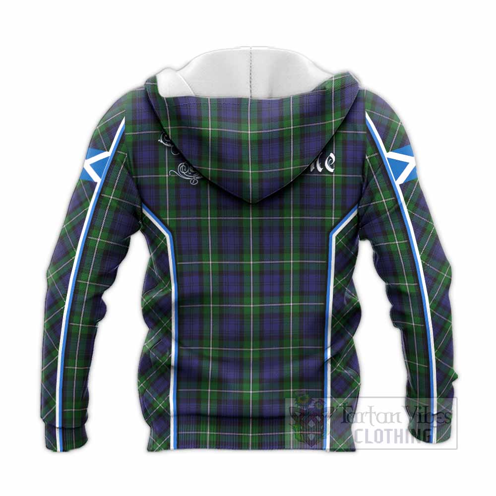 Forbes Tartan Crest Knitted Hoodie Scotland Coat of Arm Flag Style - Tartan Vibes Clothing