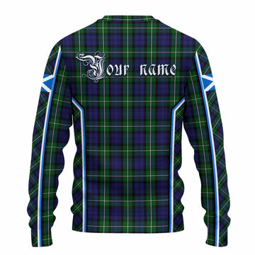 Forbes Tartan Crest Knitted Sweater Scotland Coat of Arm Flag Style - Tartan Vibes Clothing