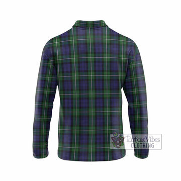 Forbes Tartan Crest Long Sleeve Polo Shirt Ferocious Lion Style