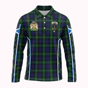 Forbes Tartan Crest Long Sleeve Polo Shirt Scotland Coat of Arm Flag Style - Tartan Vibes Clothing