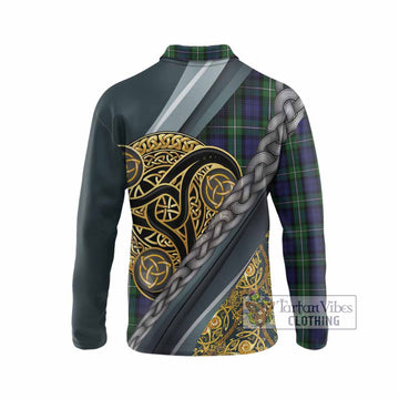 Forbes Tartan Crest Long Sleeve Polo Shirt Scottish Triskele Celtic