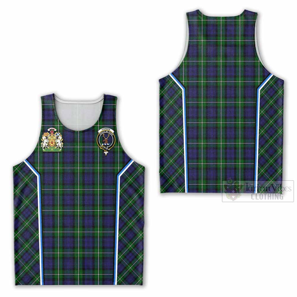 Forbes Tartan Crest Men Tank Top Scotland Coat of Arm Flag Style - Tartan Vibes Clothing