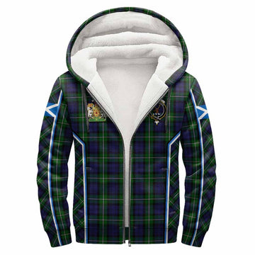 Forbes Tartan Crest Sherpa Hoodie Scotland Coat of Arm Flag Style