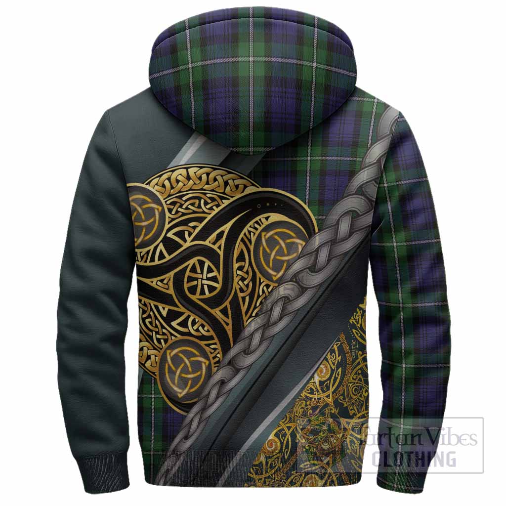Forbes Tartan Crest Sherpa Hoodie Scottish Triskele Celtic