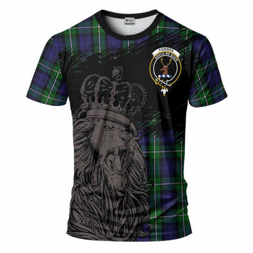 Forbes Tartan Crest T-Shirt Crowned Lion Heritage Style